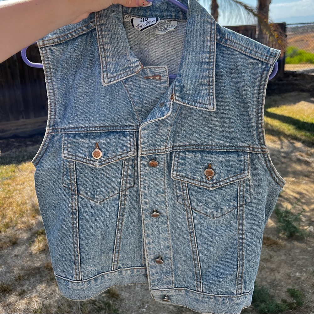 cute vintage denim vest